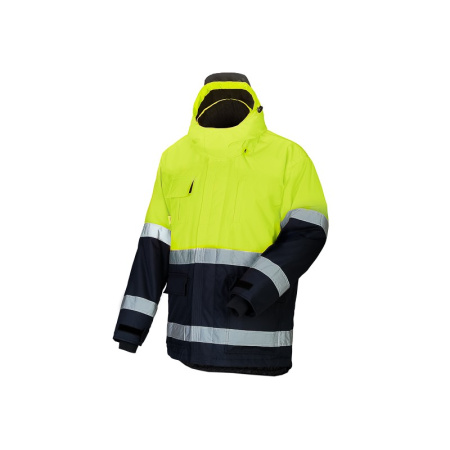 Куртка BRIGHTGO HI-VIS, флис.подклад, утепленная, мужская, синяя/желтая, Talis